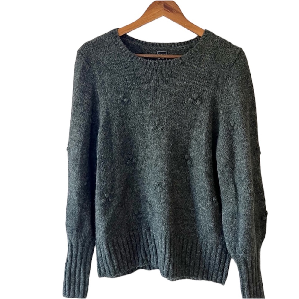 Gap Women’s Sweater Crewneck Balloon Sleeve Alpaca Wool Blend Size Medium